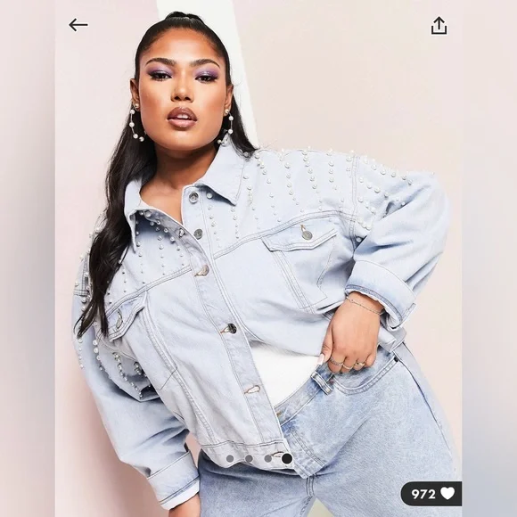 Denim Jacket Asos Plus Size Womens Coats ASOS Curve Jackets Coats